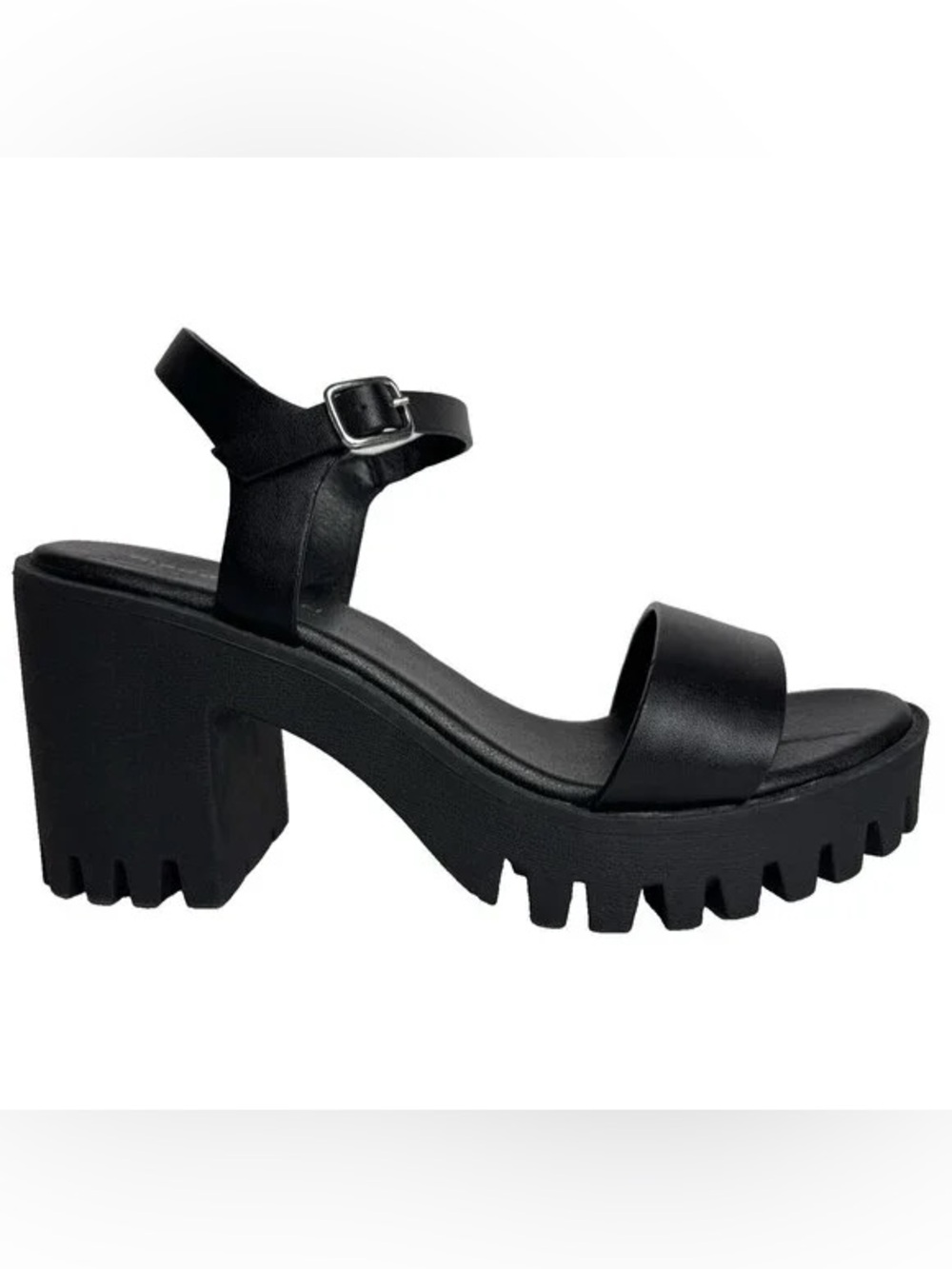 Madden Girl G-Shawn Womens Size 11 M Black Chunky Platform Block Sandals Y2K